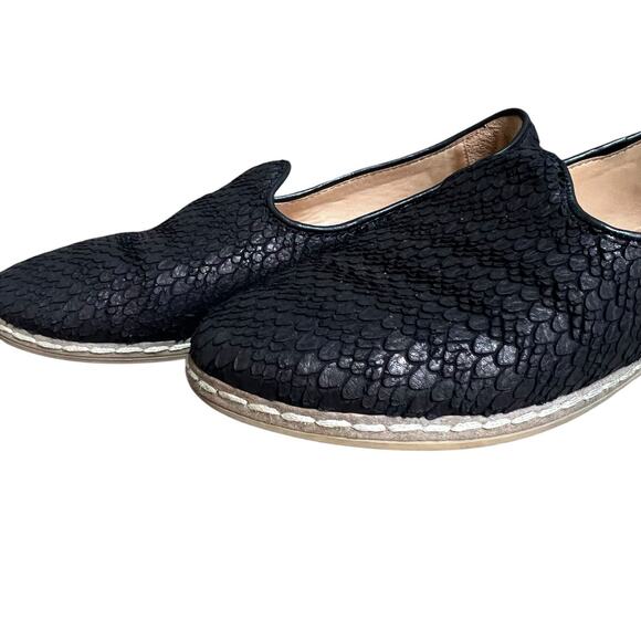 Charix Classic Wild Black Textured Leather Loafers Size 41 US 9.5-10 - Picture 6 of 12